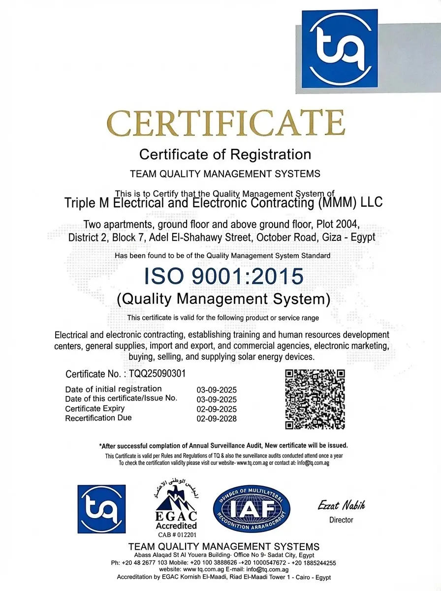 Our Certifications — Triple M team and facilities