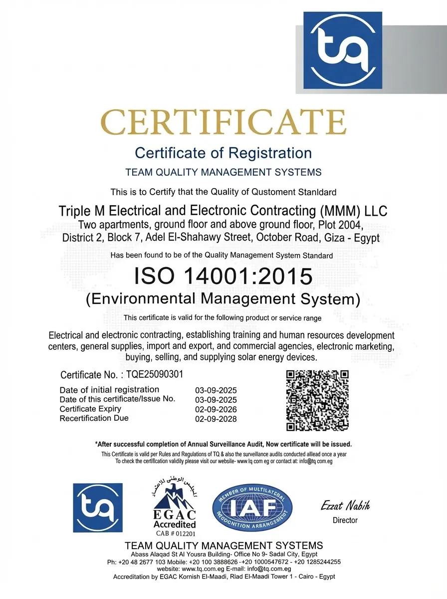 Our Certifications 2 — Triple M team and facilities
