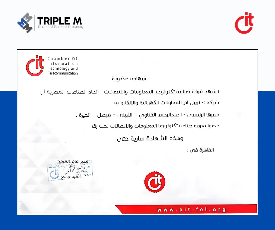 Our Certifications 7 — Triple M team and facilities