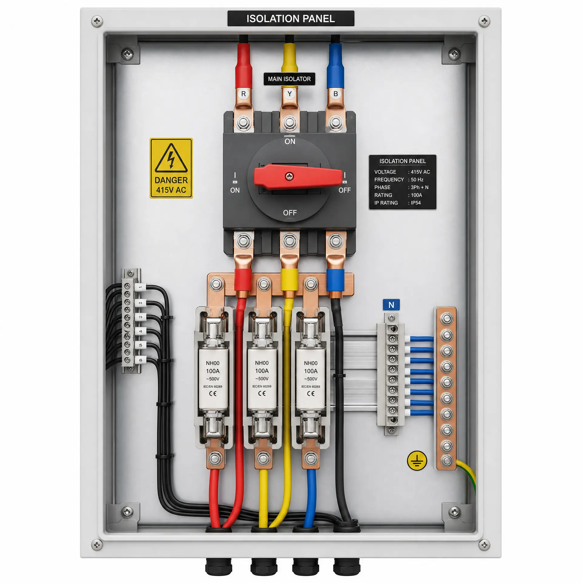 لوحة كهربائية معزولة Isolation Panel — Triple M electrical panels